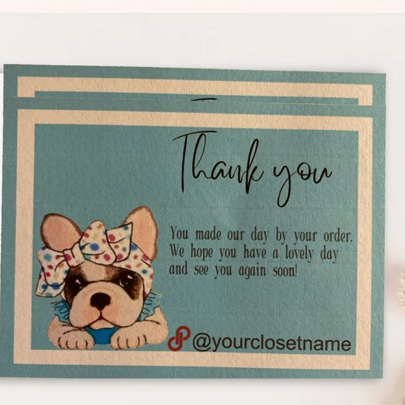 Shipping  Thank You Cards,  Order Insert Card , Thank You Card, 100 TY Cards - Picture 5 of 12